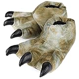 ULTRAIDEAS Animal Paw Slippers for Women and Men, Funny Claw Slippers for Adult, Unisex Cute Costume House Shoes（Dinosaur Paw, Size 9-10 Women, Size 7-8 Men）