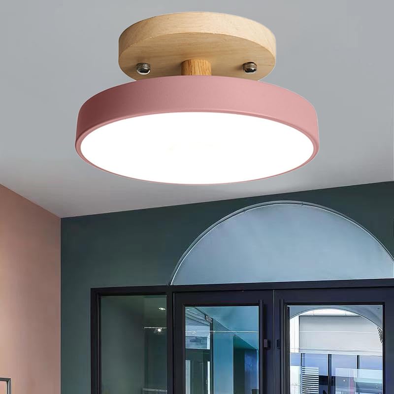 GHiycotdl Deckenleuchte - Runde Deckenlampe, 40cm Ø, 24W Dimmbar, 3000K-6000K, Modernes Holz Design für Schlafzimmer, Wohnzimmer, Kinderzimmer & Büro