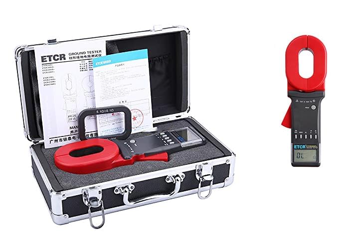 Clamp On Ground Earth Resistance Tester Meter Multi-Function Ground Resistance Clamp Meter with Resistance Range 0.01 to 1200Ω Current Range 0 to 20A