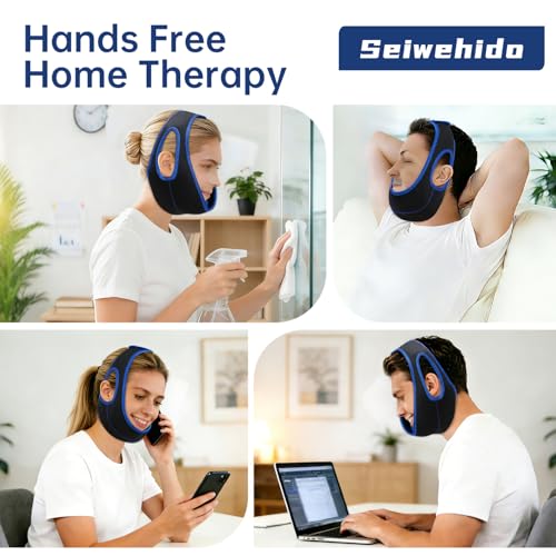 Image of Wisdom Teeth Ice Pack Head Wrap Jaw Face Ice Pack with 4 Gel Packs for Wisdom Teeth Removal Extraction Toothache Pain Relief Facial Face Oral Surgery TMJ Tonsillectomy Recovery Cosmetic Procedure