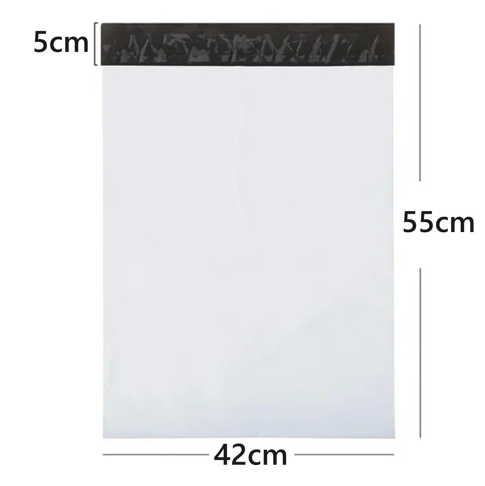 100 Stück Folienversandtaschen selbstklebend | 420 x 550 mm Versandbeutel mit Selbstklebeverschluss | 42 x 55 cm Versandtüten blickdicht aus Plastik für Kleidung und Textilien