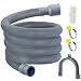 MyLifeUNIT Washing Machine Drain Hose, Washer Drain Hose Extension Kit with 1 Extension Adapter and 2 Hose Clamps, 6-Feet
