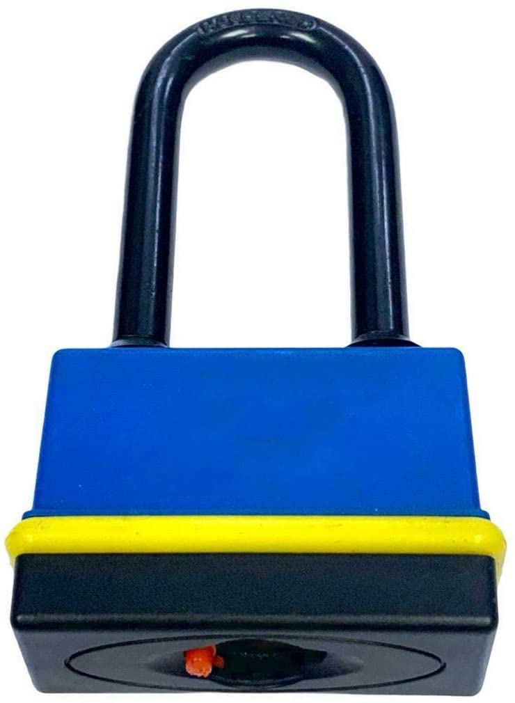 Paulstore Blue Heavy Duty Padlock Long Shackle 40-60Mm Waterproof 3 Keys Security Outdoor Shed (, 60Mm Short)