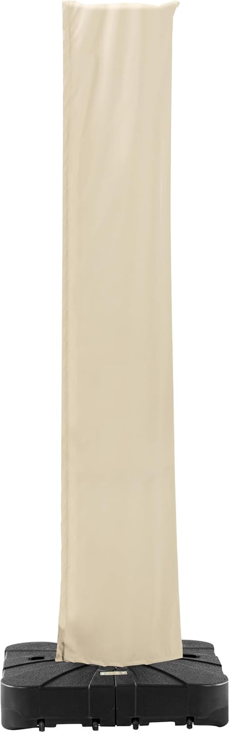 Patio Umbrella Cover, Water Resistant Replacement Covers with Zipper and Rod Fit 9-13 Ft Outdoor Cantilever Umbrellas, Beige - Image 7