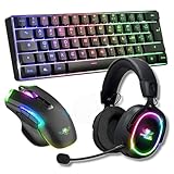 Souris Egonomique Sans Fil RGB : La souris PC est équipée d'un repose pouce vous garantissant un confort et une expérience de jeu hors du commun. Le design de la souris sans fil est conçu pour votre main, ses courbes permettront à vos doigts de se positionner parfaitement. De plus, vous pourrez donner du style à votre setup gaming en choisissant parmi l’un des 5 effets de rétroéclairages prédéfinis. Soyez prêt pour la victoire !