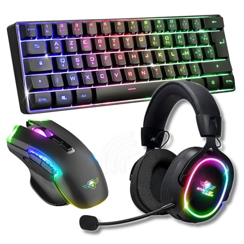Pack gaming sans fil Spirit Of Gamer pour jouer sans encombrement sur votre bureau de nuit