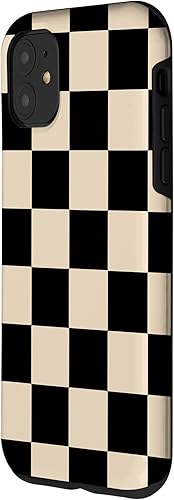 Miniatura 2 de Funda para iPhone 11 con patrón de cuadros negro y beige