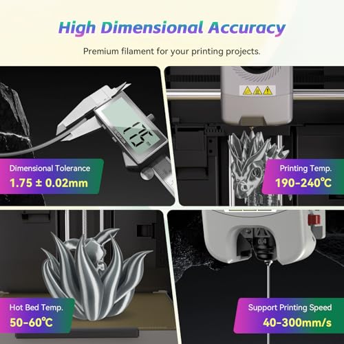 Image of FLASHFORGE Silk+ PLA Filament 1.75mm Silver, Silky Texture 3D Printing Filament, Enhanced Layer Adhesion with Stunning Surface Finish; Chrome-Like Brilliance and Silk-Smooth Perfection