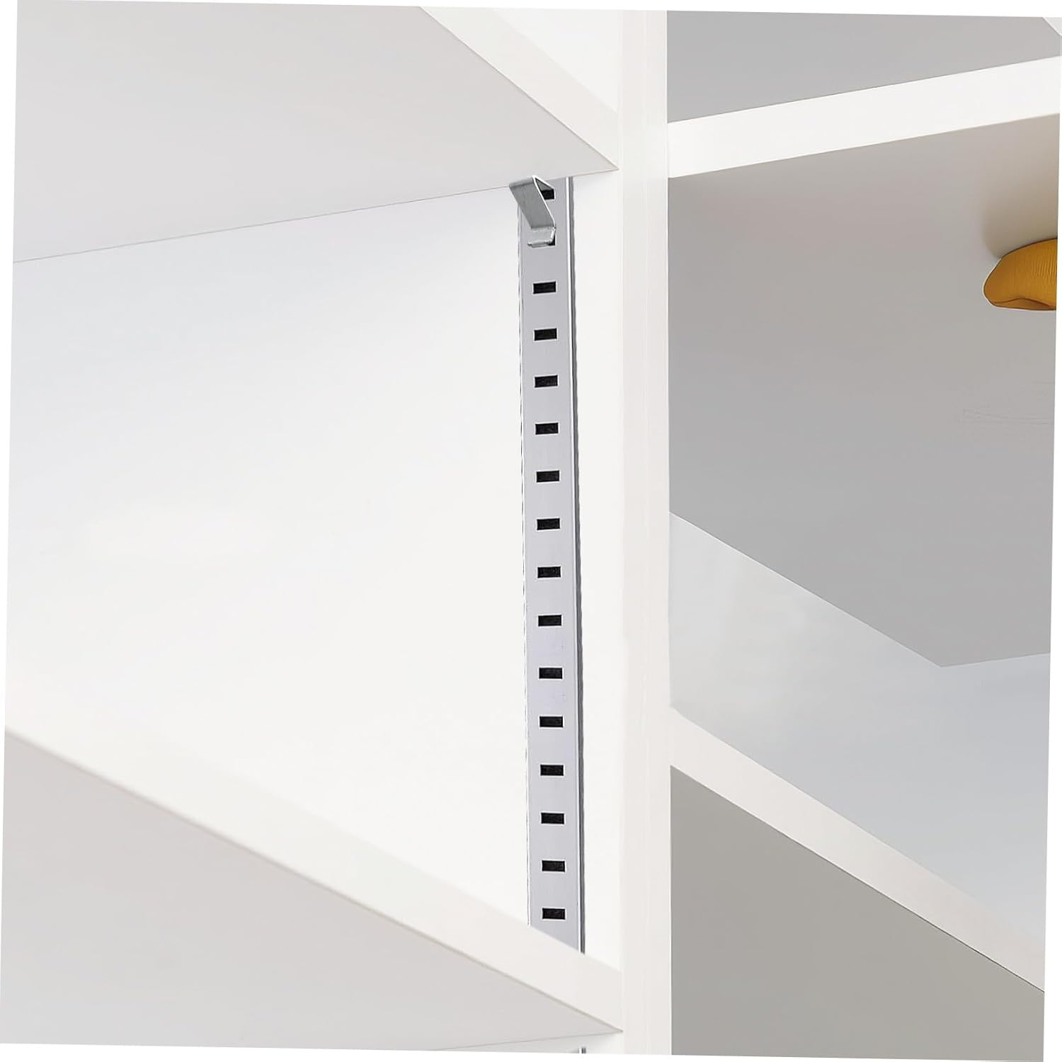 12 Pieces Metal Cabinet Shelf Clips Heavy Duty Reinforced Support Easy to Install for Filing Cabinets and Furniture