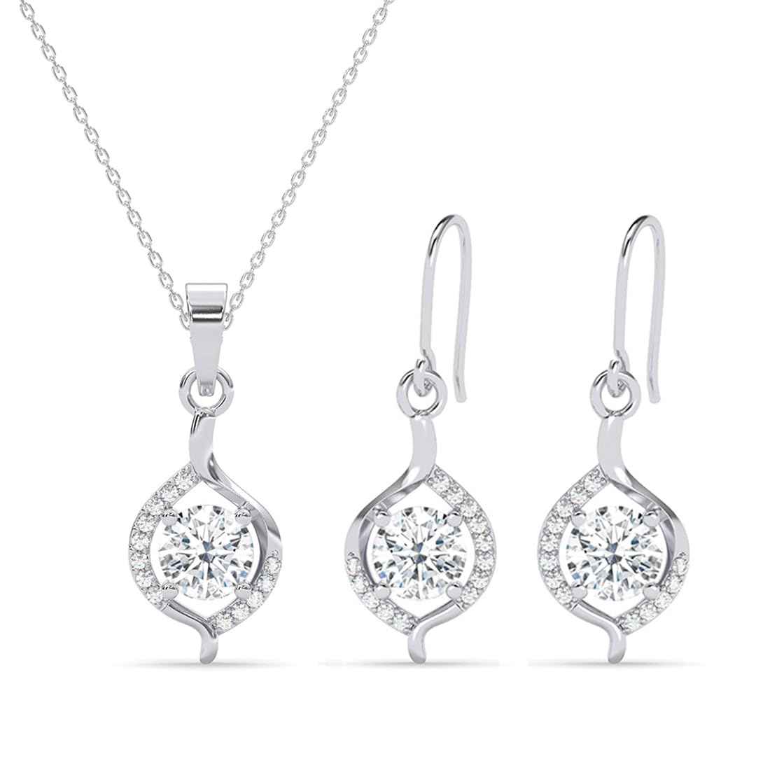 See full amazon price history chart for Clara 925 Sterling Silver Etta Solitaire Pendant Earrings Chain Necklace Jewellery Set | Platinum Plated, Swiss Zirconia |Gift for Women and Girls Clara 925 Sterling Silver Etta Solitaire Pendant Earrings Chain Necklace Jewellery Set | Platinum Plated, Swiss Zirconia |Gift for Women and Girls (B0DFMK2XW9) Amazon Price History, Amazon Price Tracker