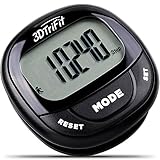 3DTriFit 3D Pedometer Activity Tracker | Best Pedometer for Walking with 7-Day Memory & Pause for Men & Women. Fitness Tracker Accurately Tracks Steps, Calories Burned, Distance & Speed (Black)