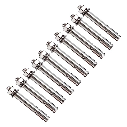 STOBAZA Cinder Block Anchors 10pcs External Expansion Bolts Concrete Anchor Kit Expansion Screw Bolt
