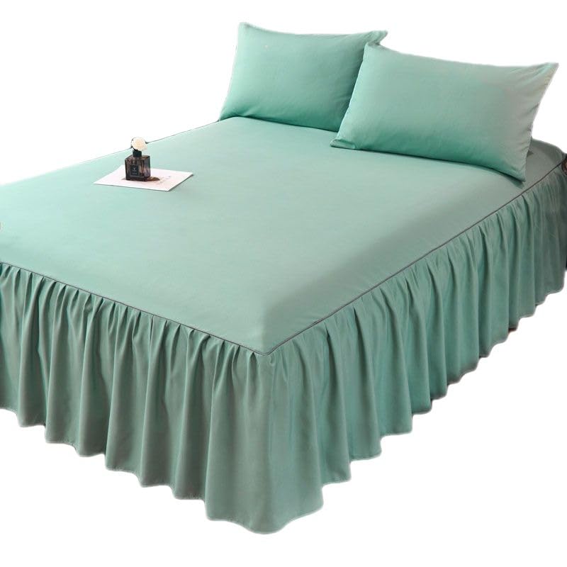 Falda de cama antideslizante con protector de colchón y caída realzada de 45cm 5