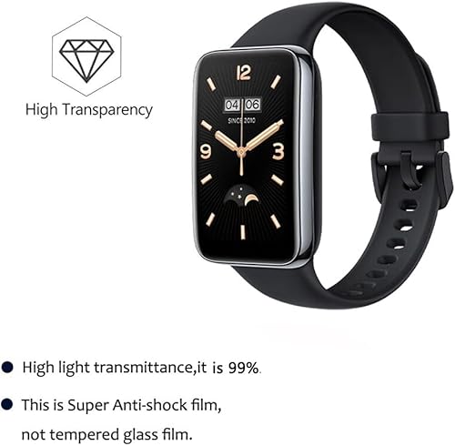 Miniatura 4 de Youniker Paquete de 3 protectores de pantalla compatibles con Xiaomi Smart Band 7 Pro, compatibles con Xiaomi Band 7 Pro, protectores de pantalla 3D