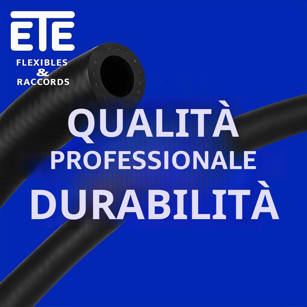 5 metri tubo FKM o FPM (viton), intrecciato in ardesia, carburante, dimensione interna 8 mm, TRT-ECO 08, DIN 73379, tipo 3E