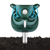  Longruner Repelente para Gatos Volador Ultrasónico para Animales Repeller para Los Animales con LED Carga Solar Que Destella de Movimiento para Gatos, Perros, Ratones L-18