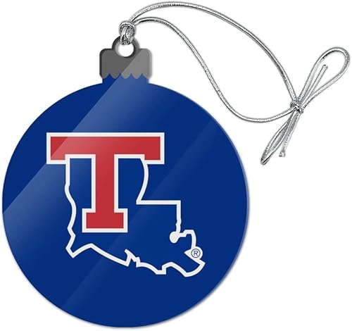 Louisiana Tech University Bulldogs Logo Acrylic Christmas Tree Holiday Ornament