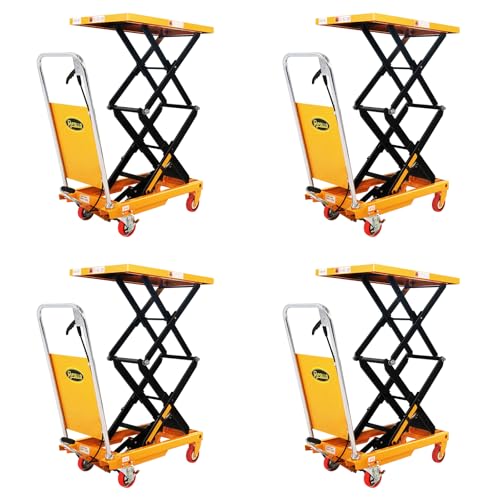 APOLLOLIFT Double Scissor Hydraulic Lift Table/Cart 330lbs Capacity 43.3