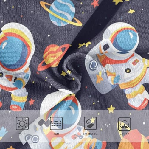 Wusikd Astronauts Planets Stars Girls' Underwear Cotton Spaceships Girls Briefs Soft Toddler Underwear 2T3