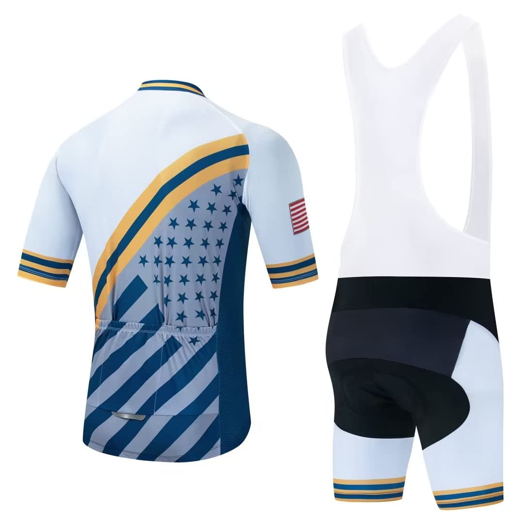 Bikingbros Men‘s Cycling Jersey - Polyester Women Cycling Clothing - Mountain Bike Jersey Cycling Set Bike Shirts Breathable Quick Dry XXXL