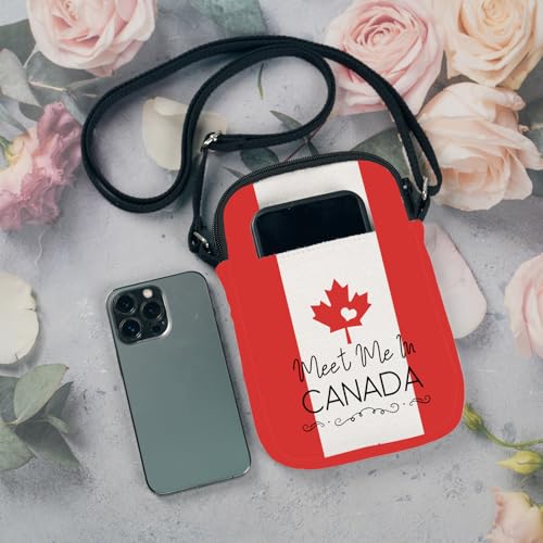 CMNIM Canada Gifts Meet Me In Canada Mini Crossbody Bag Canada Maple Leaf Shoulder Strap Purse Canadian Pride Flag Merch2