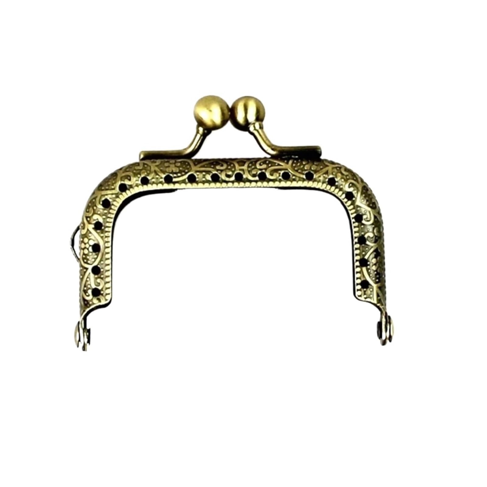PVUVTNAHW 20Pcs/Lot 6.5cm Antique Bronze/Silver Square Shape Embossing Mini Tiny Metal Purse Frame DIY Kiss Clasp Lock Accessory(Antique bronze)