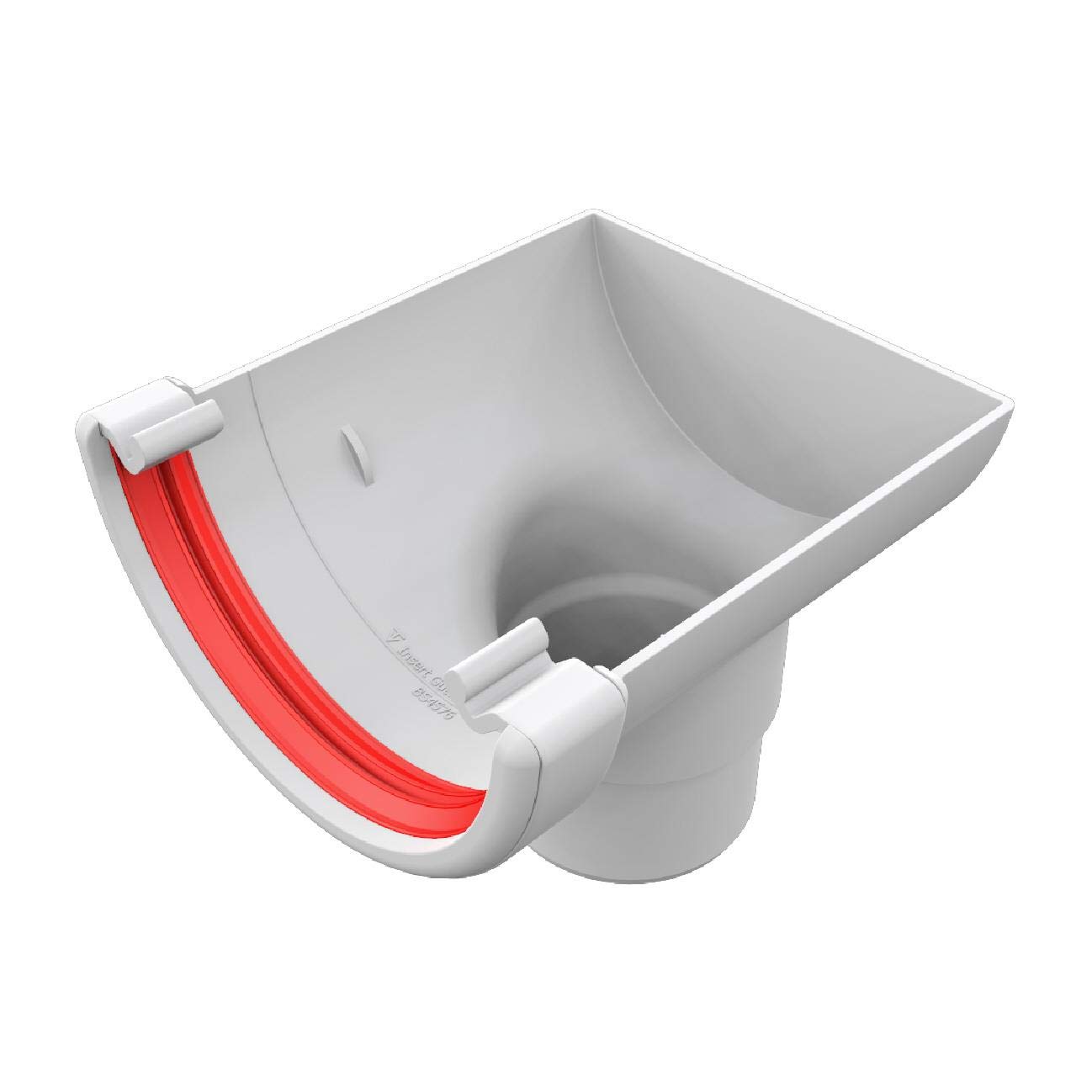 Freeflow White Round Gutter Stop End Outlet, 112Mm Rain Water Systems