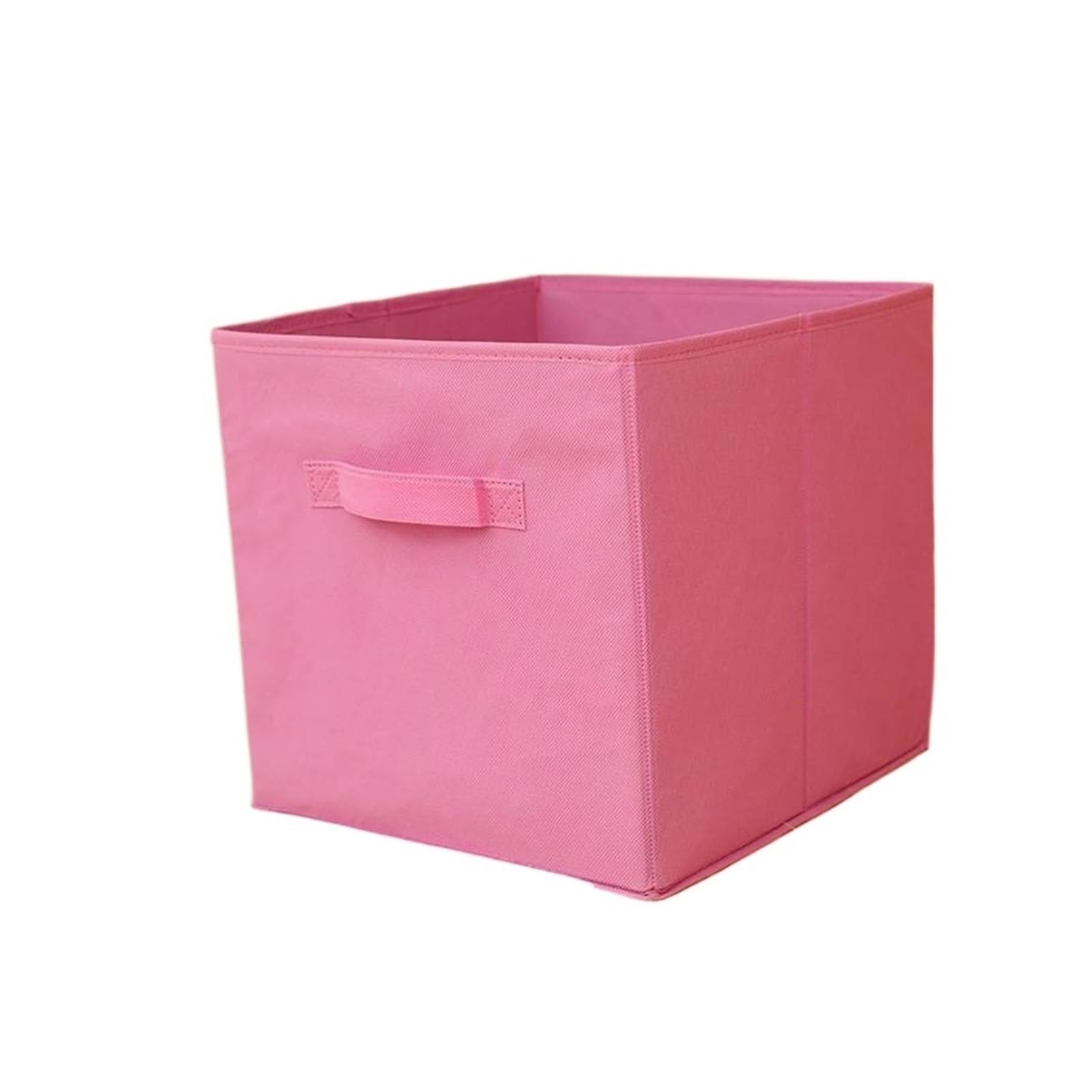 Aufbewahrungsboxen Stoff Würfelförmiger Aufbewahrungskorb aus Stoff, Faltbare Aufbewahrungsbox for Haushaltswaren, Aufbewahrungsorganizer for Schränke und Schubladen(Pink)