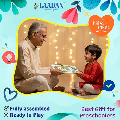 Image of Laadan My First Preschool Busy Book 32 Interactive Activities for 2-5 years old,Early Learning hook&loop Montessori quiet book with 100 Cutouts,cornered edges,Water&Tear proof Play book,velcro book