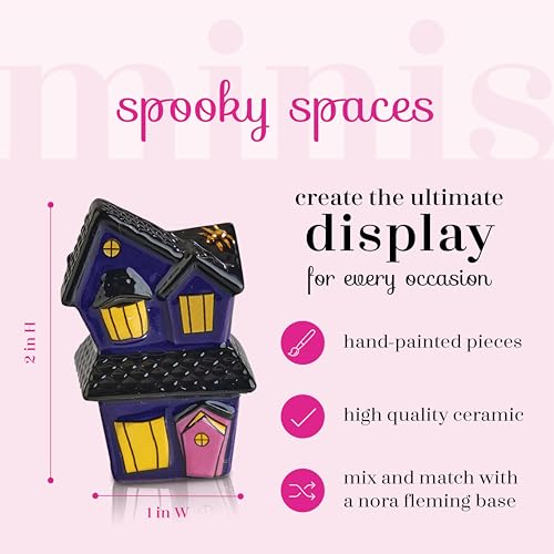 Image of Nora Fleming Spooky Spaces - Hand-Painted Ceramic Halloween Decor - Fall Minis for The Home and Office
