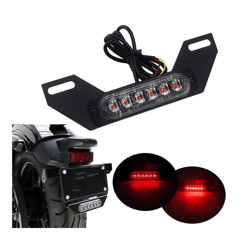 Moto Faro Posteriore Lampada Posteriore Per Freno A Luce Targa A LED Per Stop Per Patente Motociclistica Universale
