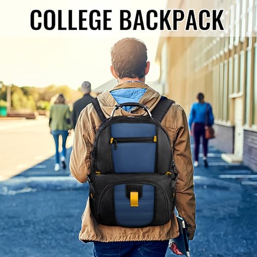 YOREPEK Large Backpack for Men, Extra Large Laptop Backpacks for Men Women, Water Resistant Travel Backpack Airline Approved Business Work Bag Fits 18.4 Inch Computer, Black by YOREPEK - Image 6