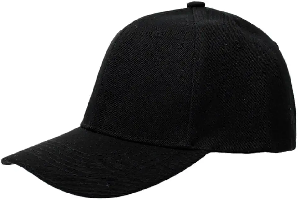 Boné Unissex Aba Curva Para Personalização Com 1 Peça (BR, Alfa, Único, Preto)