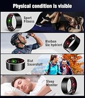 2026 TOP 1 9.0 Smart Ring und Ladecase – 【0% Fehlerrate – 30% höhere Genauigkeit】【IP68 + 50m – 3x Titan-Schockfest】 smart ring damen & herren für Schlaf-Tracking, Wearable, SpO2, Fitness Schwarz 12# – Ansicht 6