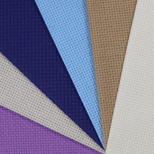 Image of KCS 6 pc of 12 inch x 18 inch (30cmx45cm) Counted Cotton Aida Cloth Cross Stitch Fabric (14CT-C)