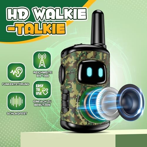 Dislocati Kinder Outdoor Spielzeug ab 3-9 Jahre - Walkie Talkie, Fernglas, Garten Spielzeug, Draußen Spiele, Ostergeschenke für Jungen & Mädchen