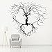 QIANGTOU Vinyl Wandtattoos Liebespaar Abstrakte Baum Romantische Schlafzimmer Dekoration Kleiderschrank Kopfteil Selbstklebende Wandaufkleber 48x42cm