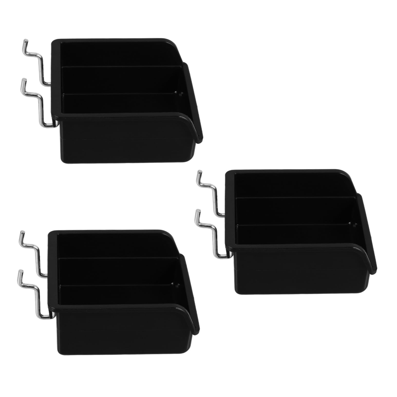 KALLORY Pegboard Wall Organizer Bins 3pcs Plastic Storage Boxes for Nuts Bolts Small Parts Tool Organizer