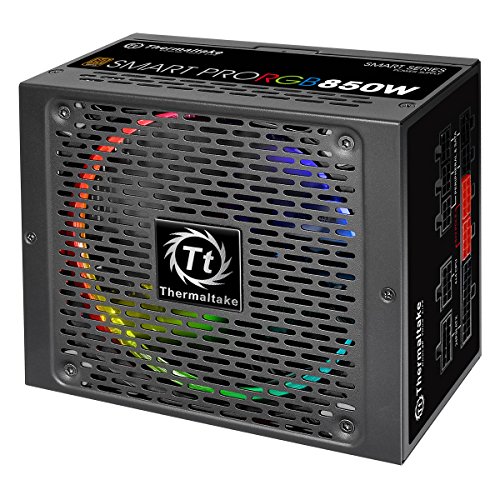 Thermaltake Smart Pro RGB Alimentatore da 850 W, Modular 80+ Bronze, Nero