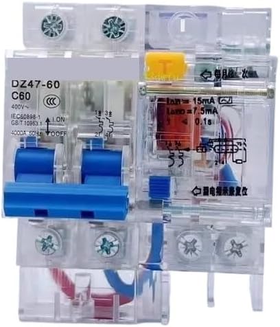 15MA Transparent Shell Leakage Protector Circuit Breaker 220V 32A 40A 63A 380V Air Switch 1P 2P 3P 4P RCBO(4P,16A)