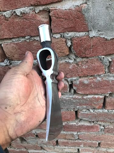 WHS201 Viking Axe Head, Custom Hand Forged Viking Axe Real Head, Tomahawk Viking Hatchet Beared Camping Axe Blade, 5160 HIGH Carbon Steel Blade, Viking Gift for Him - Christmas Gift (Ax)
