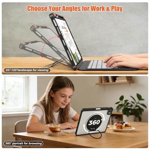 Clavier magnétique pour iPad Pro 12,9 pouces rétroéclairé avec pavé tactile - 4