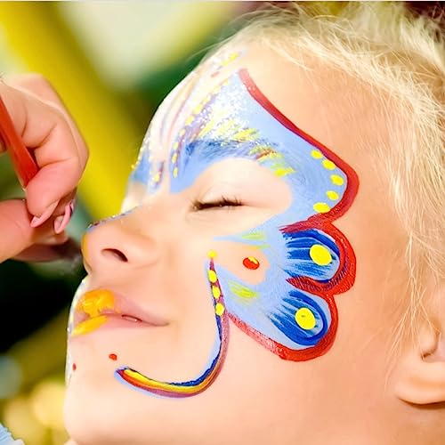 Kit de pintura facial vomeko, kit de pintura facial n on t óxico para crianças e adultos, kit de pin