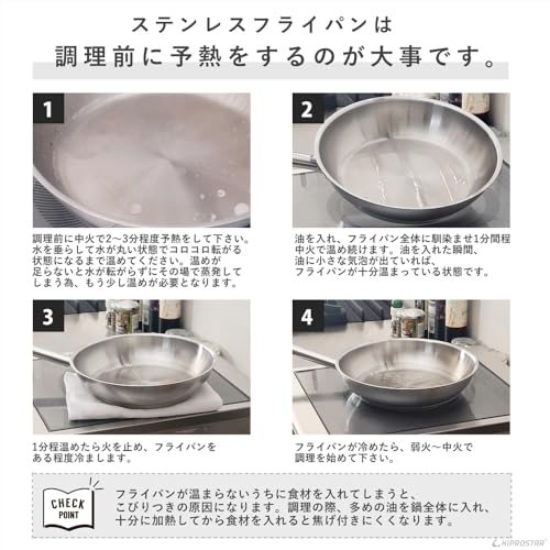 パーマネントpermanent2コート小フライパンIH対応ステンレス鍋　未使用 51Fxts-r3qL.jpg