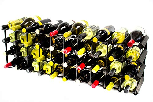 Klassische 30/40 Flasche Schrank Oben schwarz gebeiztem Holz und verzinktem Metall Weinregal fertig montiert Cover