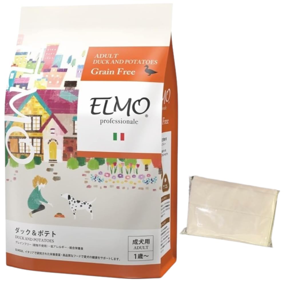 Amazon.co.jp: エルモ ELMO ドッグフード ダック＆ポテト 成犬用 800g