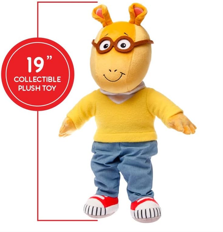 Miniatura 3 de Mighty Mojo Muñeco de peluche Arthur The Ardvark de PBS Show Arthur, lindo, suave, peluche para niños, 15 pulgadas (Daytime Arthur)