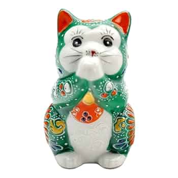 九谷焼・長峰／祈り猫　２.7号（白） 九谷焼・長峰／祈り猫 2.7号（白） 九谷焼・長峰／祈り猫 2.7号