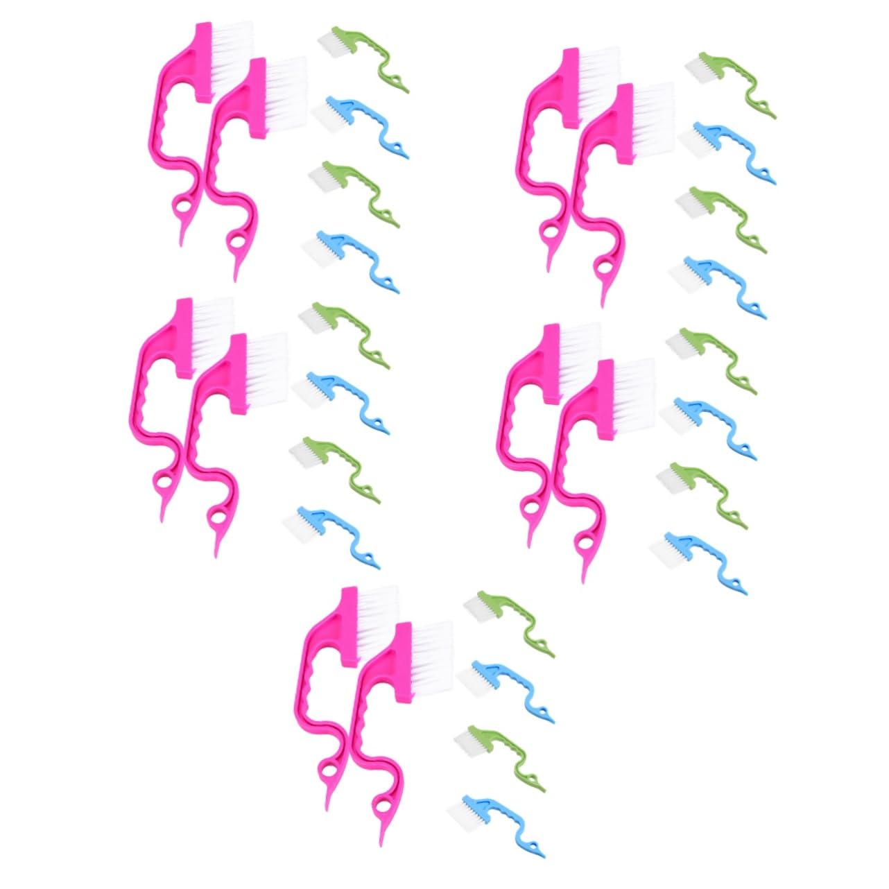 Amosfun 30pezzi Spazzole Per Fessure Finestre Multifunzionali Per La e Scanalature Setole Morbide e Antiscivolo