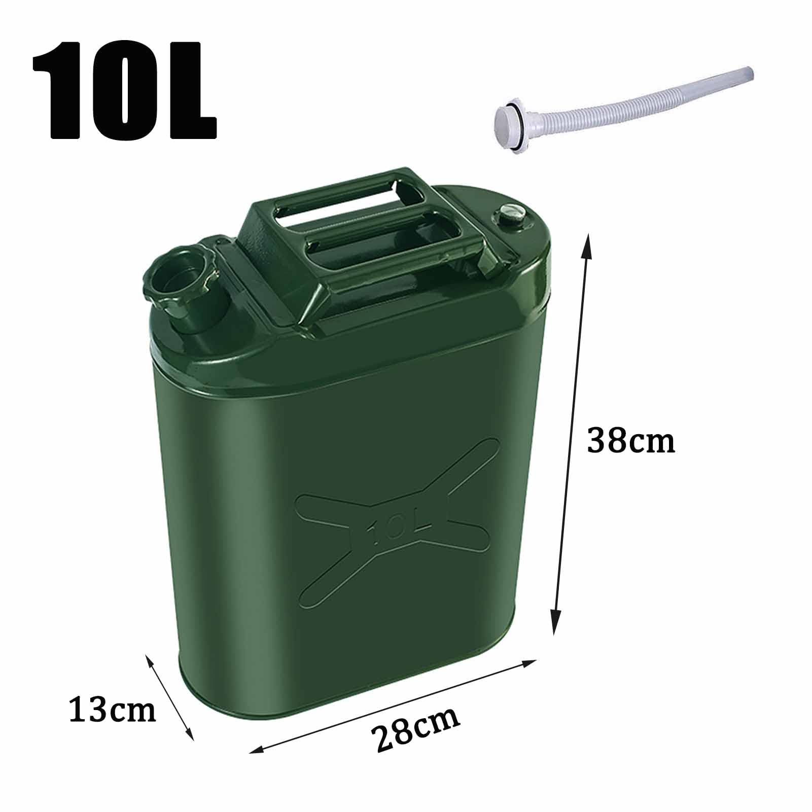WUTONG 5 Litri 10L Green Jerry può per Benzina del Carburante Diesel ECC, Iron Metallico
